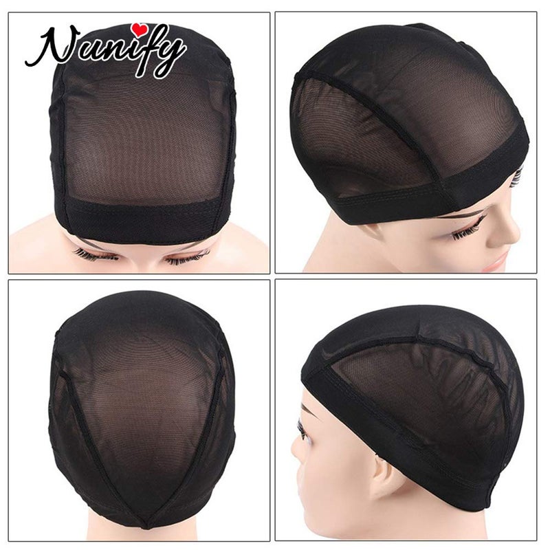 Nunify Breathable Mesh Dome Caps For Wigs Making, Glueless Spandex Wig Cap Hair Weaveing Net With Width Elastic Wig BandsNunify Breathable Mesh Dome Caps For Wigs Making, Glueless Spandex Wig Cap Hair - Image 2